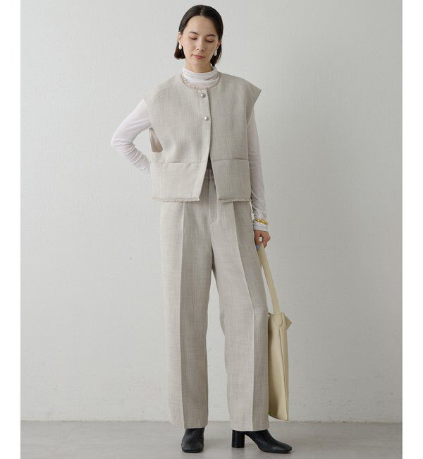 THE PAUSE「【THE PAUSE】ツイードショートジレ」|ベスト・ジレ|