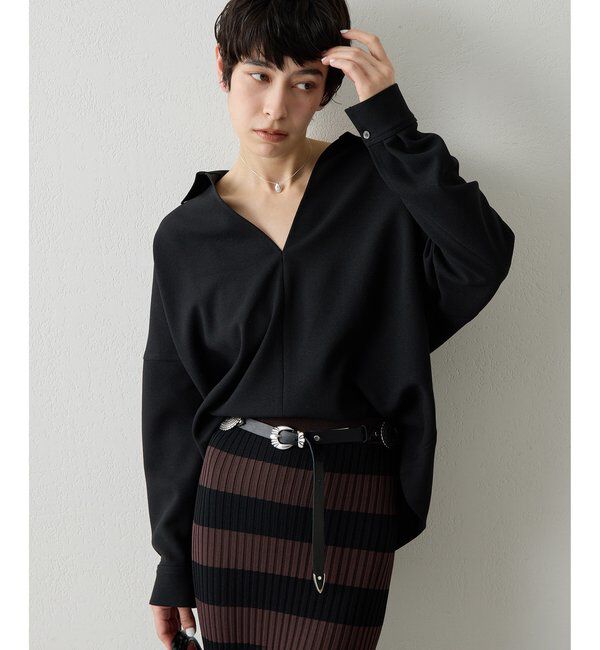  「スキッパージョーゼットブラウス」|シャツ・ブラウス|