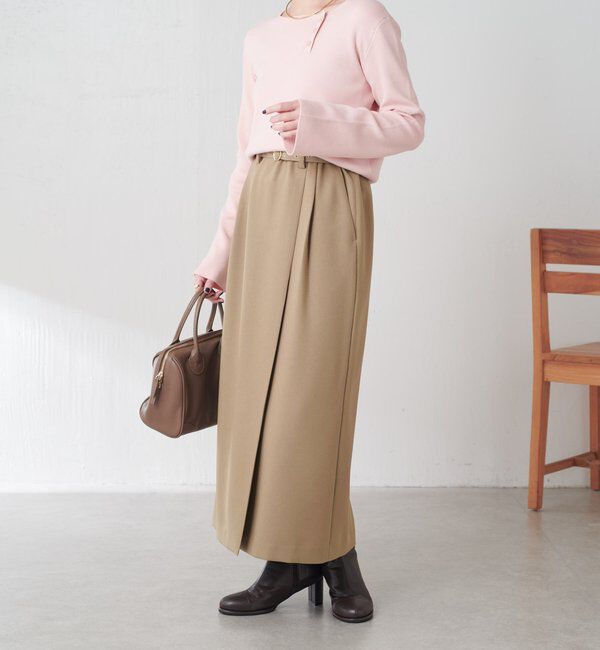  「ウールライクベルテッドスカート」|スカート|