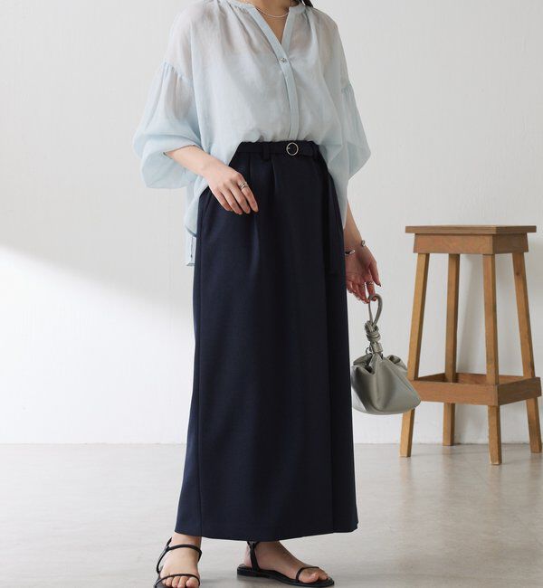  「ウールライクベルテッドスカート」|スカート|