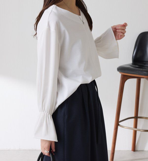  「【着映えトップス】ドッキングスリーブプルオーバー/セレモニー」|Tシャツ・カットソー|