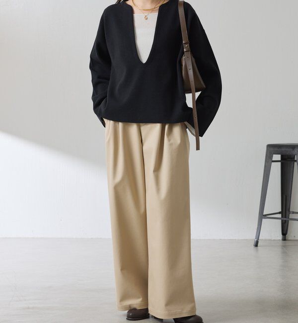  「Vネックバスクニット」|ニット・セーター|