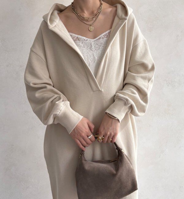  「【WEB限定】フーディーワンピース」|ワンピース|