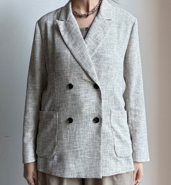  「シアーツイードダブルジャケット」|テーラードジャケット|