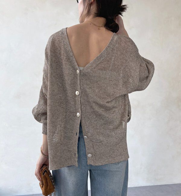  「メランジ前後2WAYカーディガン」|カーディガン|