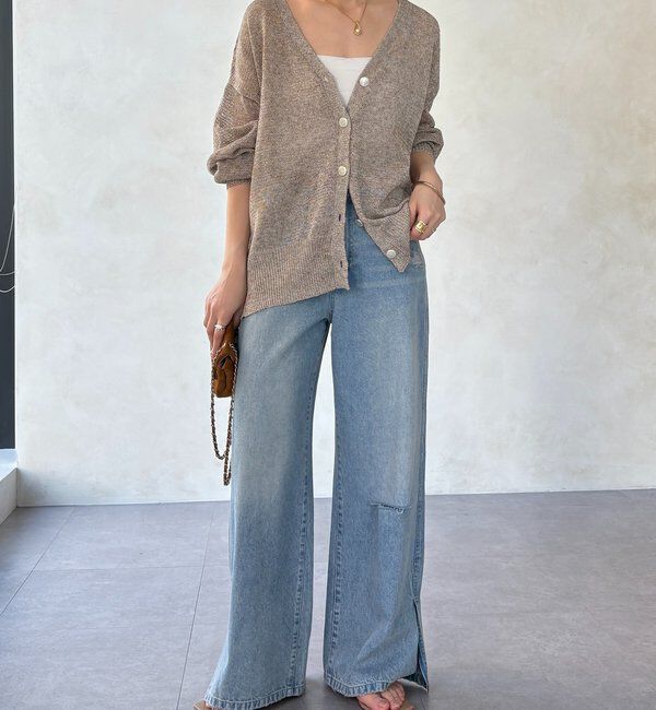  「メランジ前後2WAYカーディガン」|カーディガン|