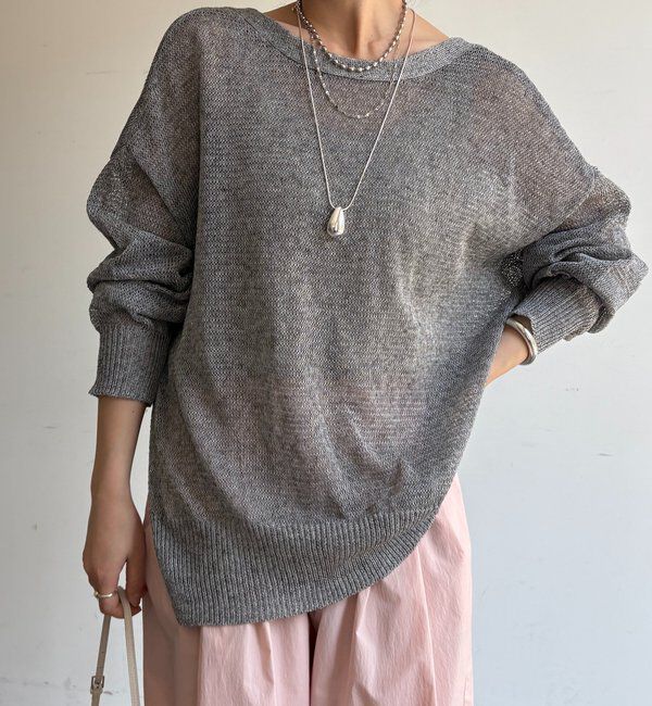  「メランジ前後2WAYカーディガン」|カーディガン|ブラック