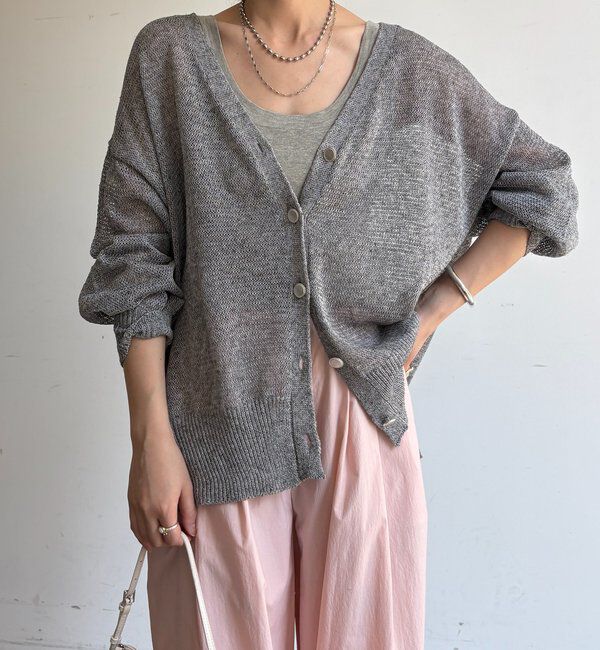  「メランジ前後2WAYカーディガン」|カーディガン|