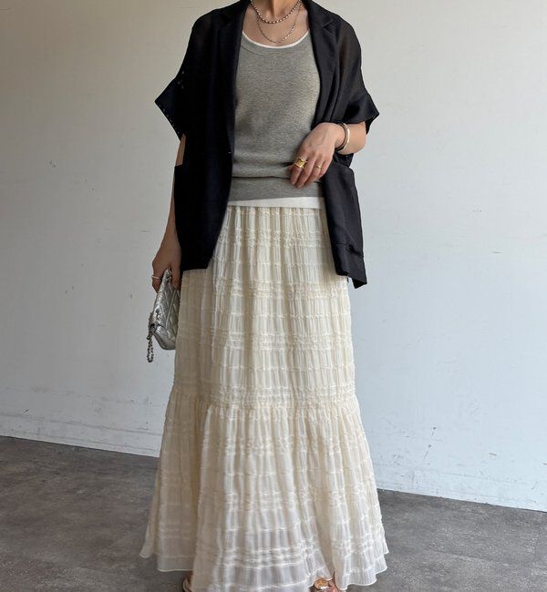  「プリーツギャザースカート」|スカート|