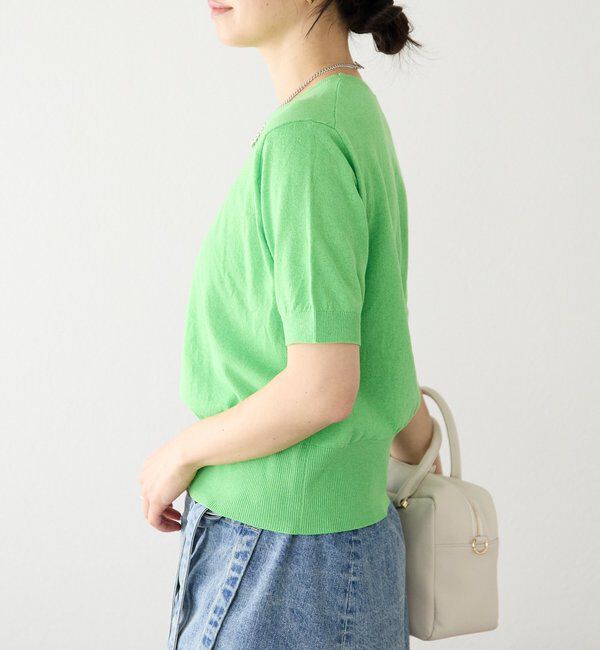  「予約【A・MONN(アモン)】HALF SLEEVE KNIT」|ニット・セーター|