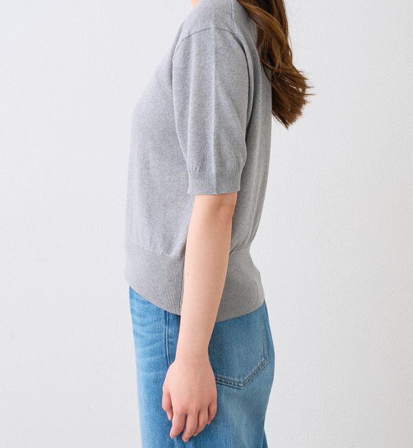 「予約【A・MONN(アモン)】HALF SLEEVE KNIT」|ニット・セーター|