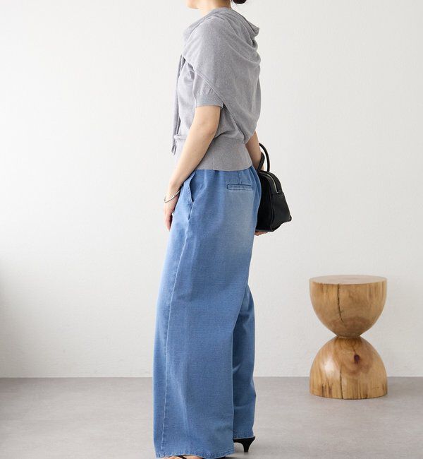  「予約【A・MONN(アモン)】HALF SLEEVE KNIT」|ニット・セーター|