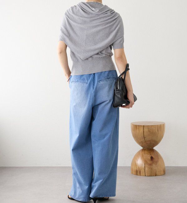  「予約【A・MONN(アモン)】HALF SLEEVE KNIT」|ニット・セーター|