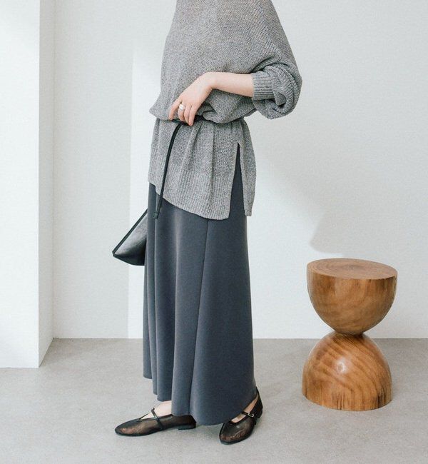  「予約【セットアップ着用可能/接触冷感機能付き】ドレーピーカットバイヤススカート」|スカート|