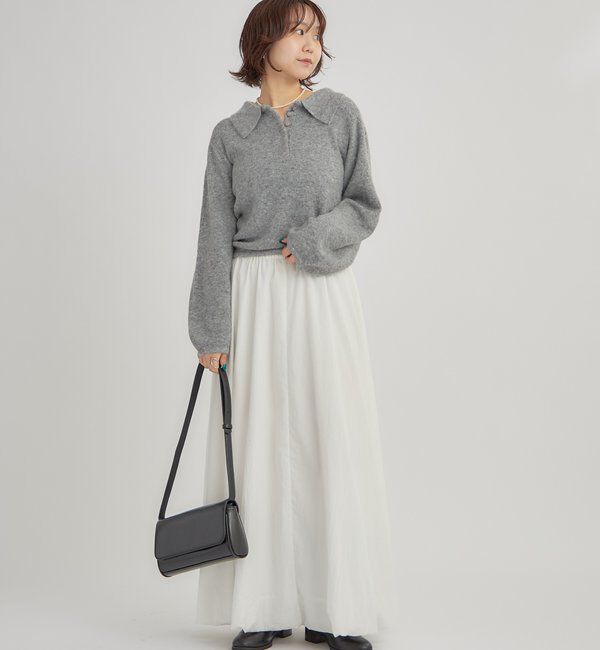  「襟付きロングスリーブニット」|ニット・セーター|