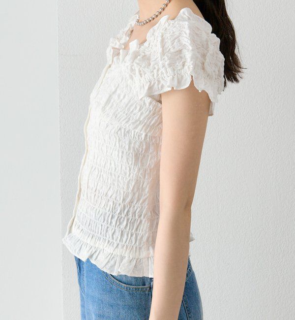  「シャーリングフレンチブラウス」|シャツ・ブラウス|