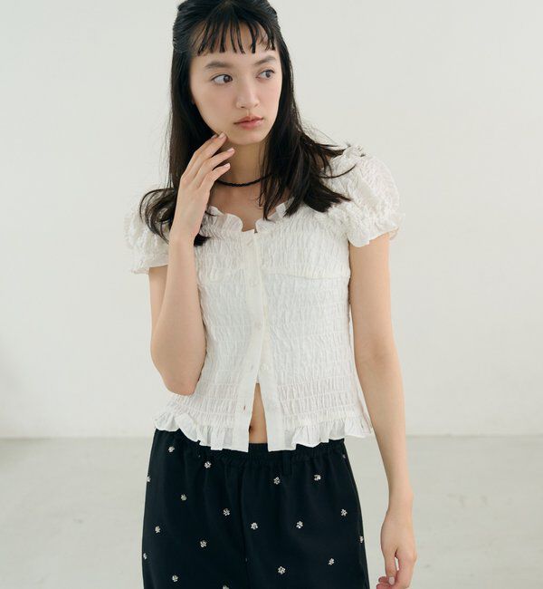  「シャーリングフレンチブラウス」|シャツ・ブラウス|