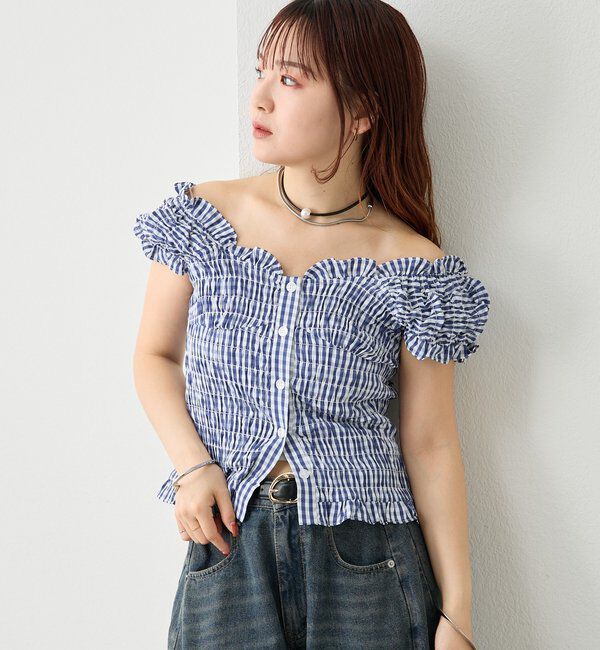  「シャーリングフレンチブラウス」|シャツ・ブラウス|