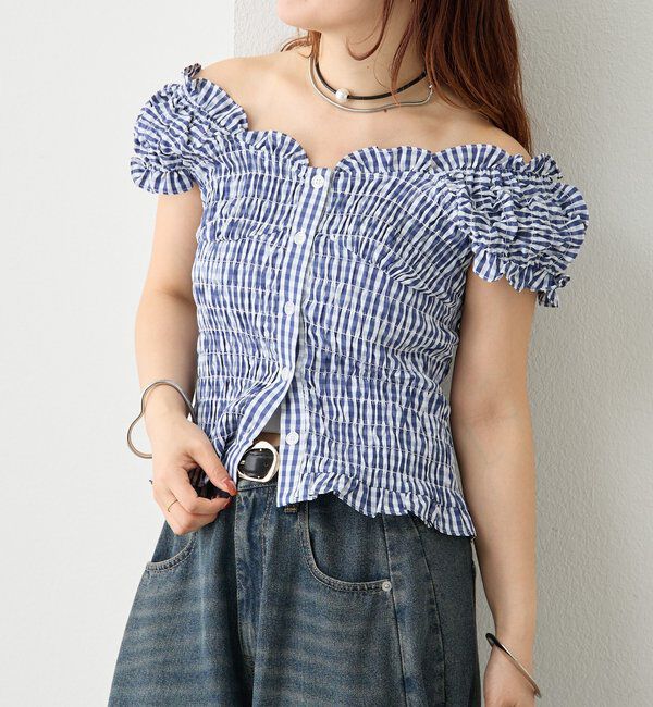  「シャーリングフレンチブラウス」|シャツ・ブラウス|