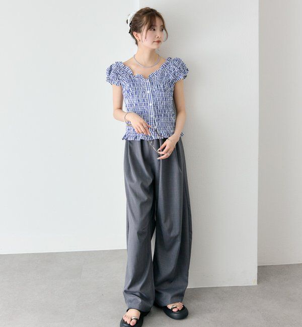  「シャーリングフレンチブラウス」|シャツ・ブラウス|