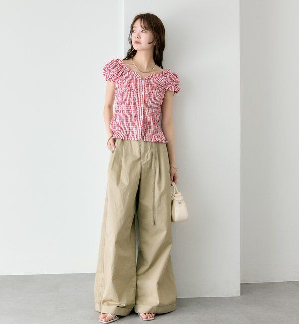  「シャーリングフレンチブラウス」|シャツ・ブラウス|