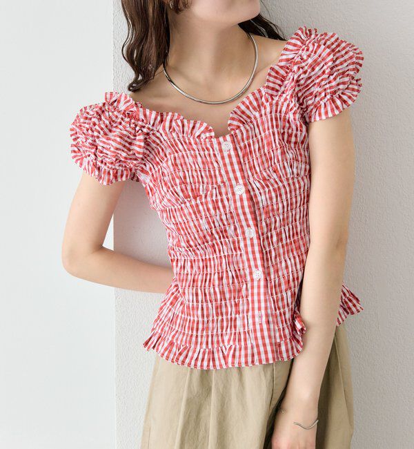  「シャーリングフレンチブラウス」|シャツ・ブラウス|