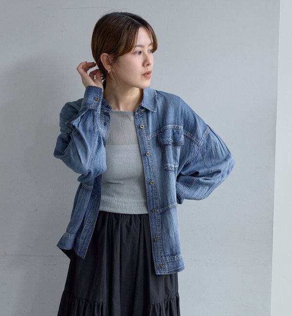  「シアーデニムシャツ」|シャツ・ブラウス|