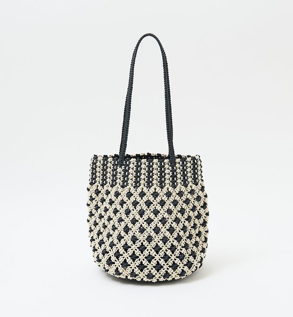 collex「【ANANS】SMALL マクラメワックスコードミックストートバッグ【予約】」|かごバッグ|