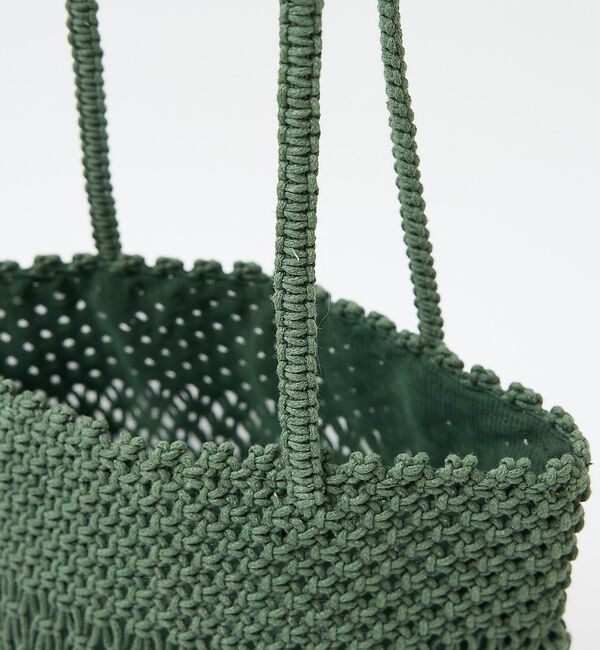 collex「【ANANS】SMALL マクラメトートバッグ　グリーン【予約】」|かごバッグ|