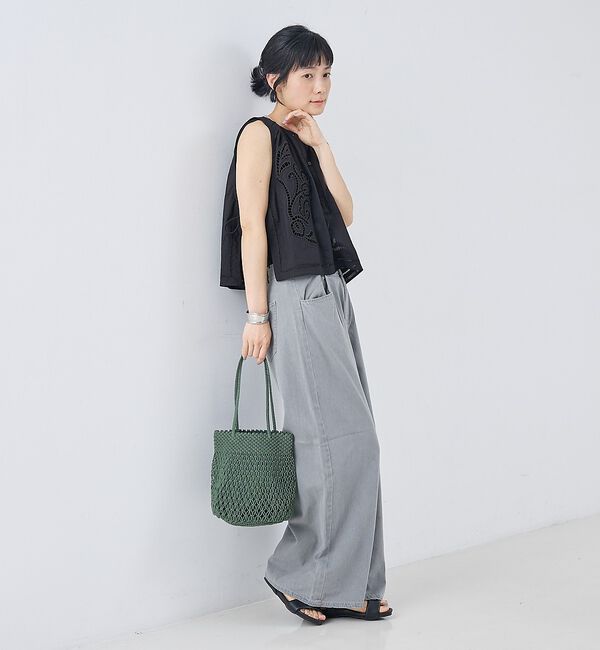collex「【ANANS】SMALL マクラメトートバッグ　グリーン【予約】」|かごバッグ|