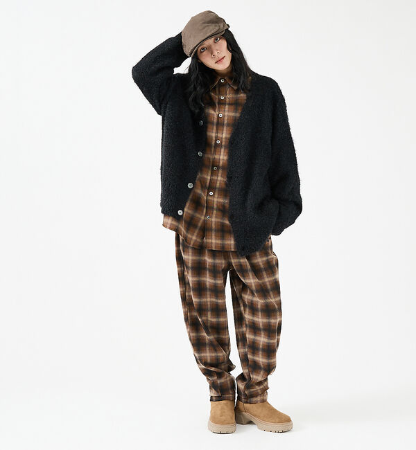 ABAHOUSE「【Revo.レボ】 モヘアライク ニット カーディガン/ルーズフィット /ユニセ」|カーディガン|