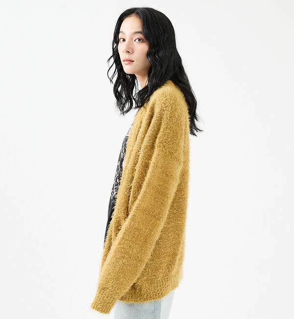 ABAHOUSE「【Revo.レボ】 モヘアライク ニット カーディガン/ルーズフィット /ユニセ」|カーディガン|
