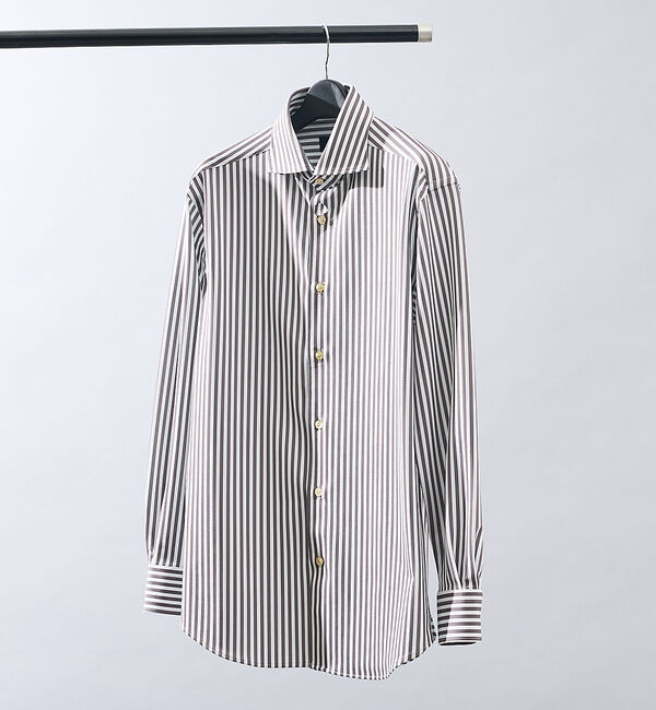 ABAHOUSE「【ON/OFF兼用】360&deg;ストレッチ ロンドンストライプ ワイドカラーシャツ」|シャツ・ブラウス|