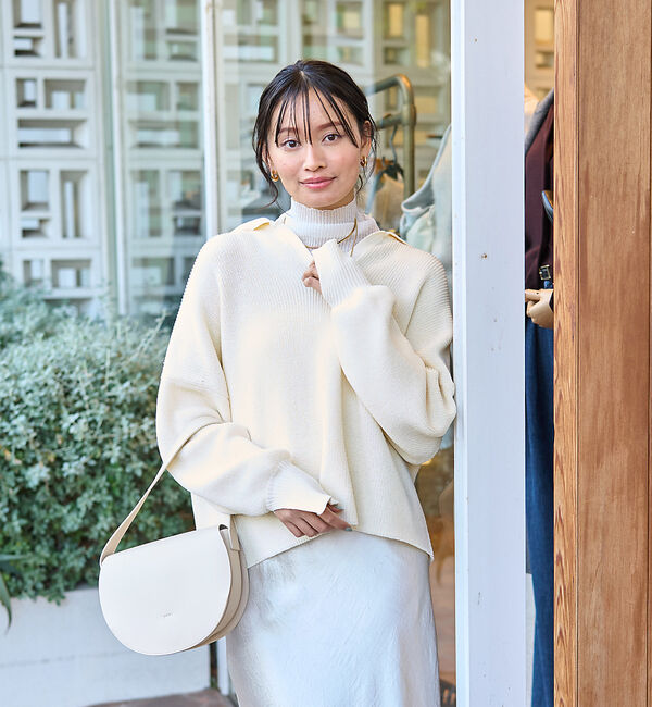 Rouge vif「衿付片畦ニットプルオーバー」|ニット・セーター|