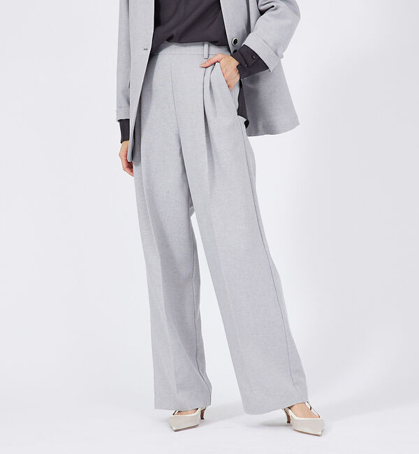 qualite「【セットアップ対応】クリスピーリネンパンツ」|その他|ライトグレー