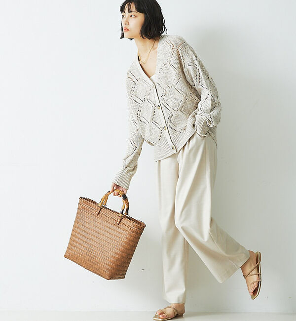 abahouse mavie「バンブートートバック」|かごバッグ|