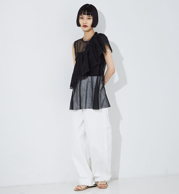 NOMINE「【iocus】マルチWAYカラー+コットンネットトップス」|Tシャツ・カットソー|