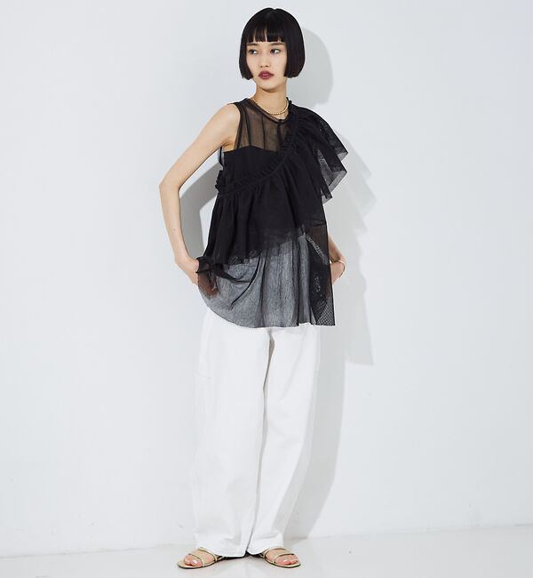 NOMINE「【iocus】マルチWAYカラー+コットンネットトップス」|Tシャツ・カットソー|