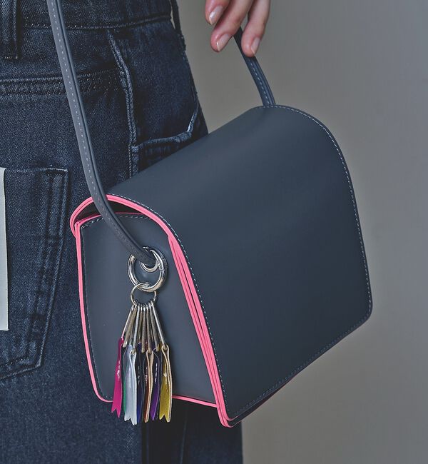 NOMINE「【cheek】Line mini shoulder カラーライン ショルダーバッ」|ショルダー・メッセンジャー|