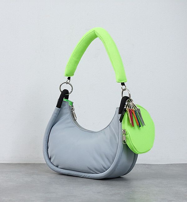 NOMINE「【cheek】round 2WAY shoulder 2WAY ハーフムーン型」|ショルダー・メッセンジャー|グレー