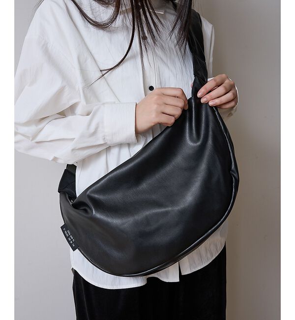 NOMINE「【SPRUCE】エコレザー ショルダーバッグ」|ショルダー・メッセンジャー|ブラック