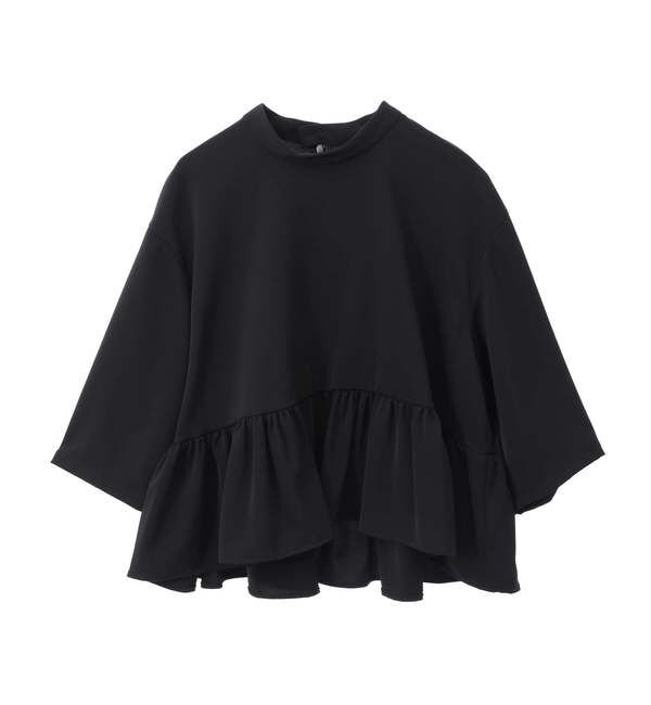 TIARA「ショートペプラムブラウス（セットアップ可）」|シャツ・ブラウス|ブラック