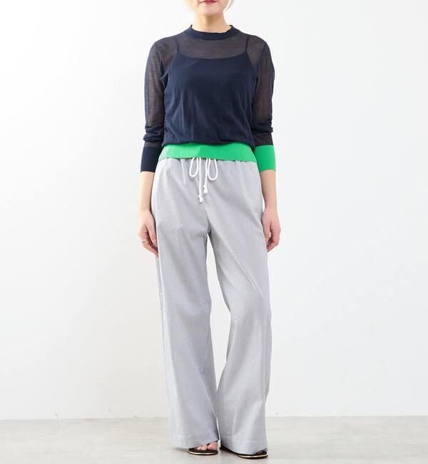 SOFFITTO「【A_/エース】ゴム仕様＆ドローコード付きリラックス ストライプパンツ」|その他|