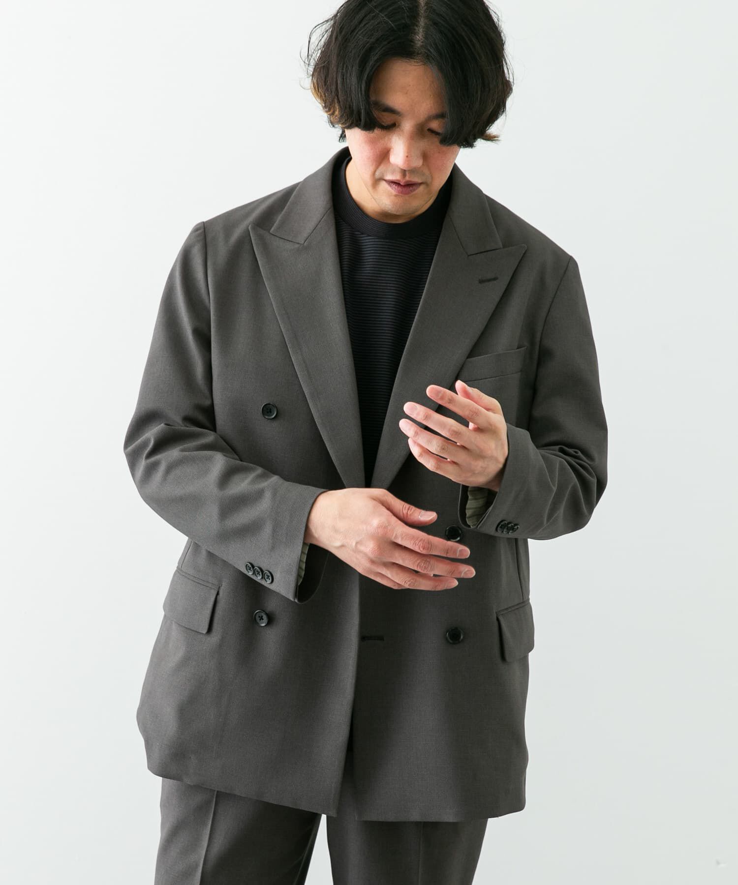 URBAN RESEARCH DOORS「『イージーケア』LIFE STYLE TAILOR　ストレッチオックスWジャケット」|その他|グレー