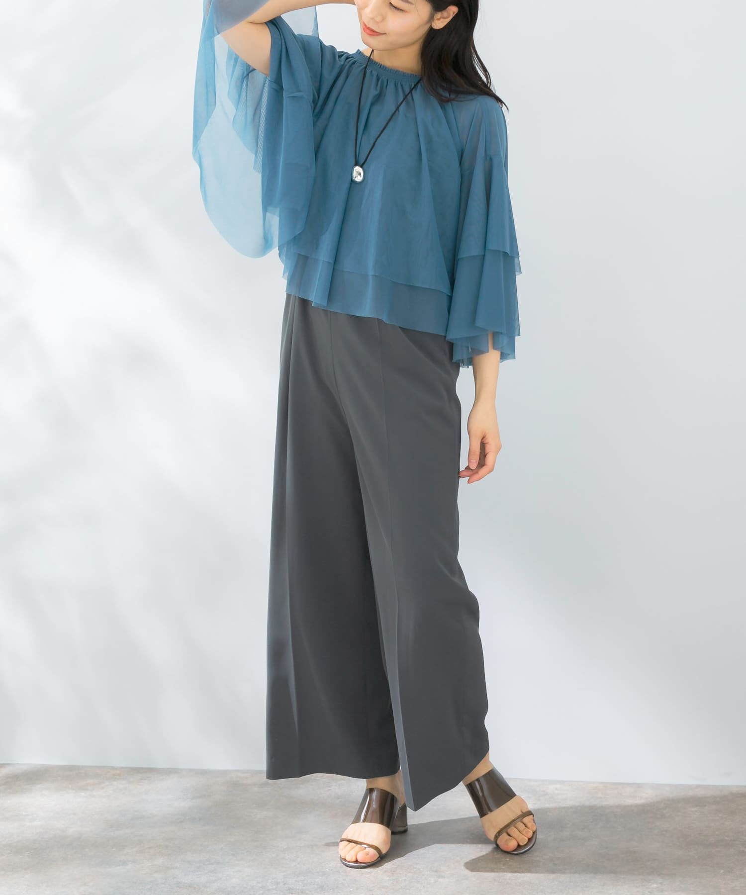 URBAN RESEARCH ROSSO「チュールブラウスセットオールインワン」|スカート|