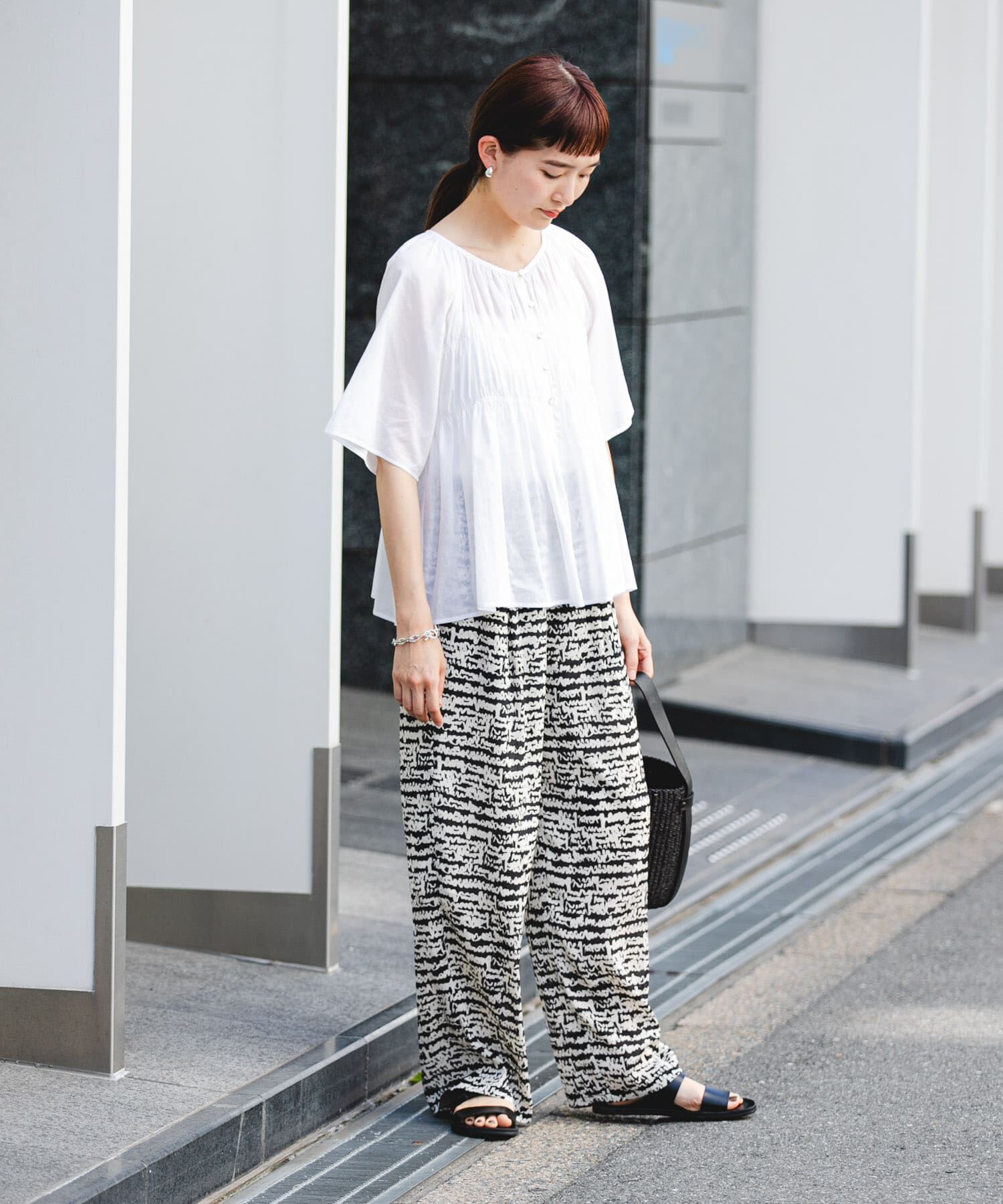 URBAN RESEARCH「コットンボイルシャーリングブラウス」|シャツ・ブラウス|