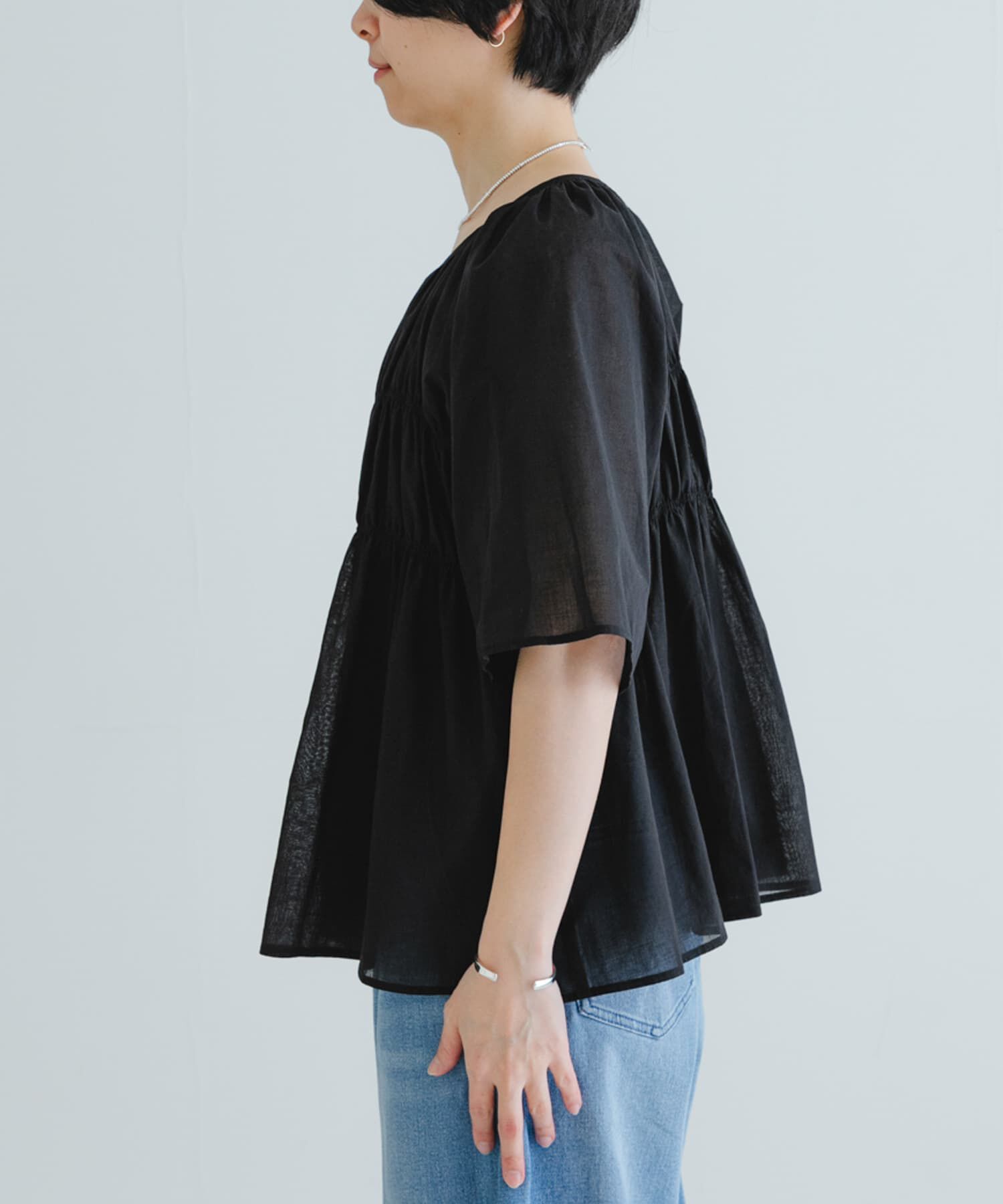 URBAN RESEARCH「コットンボイルシャーリングブラウス」|シャツ・ブラウス|