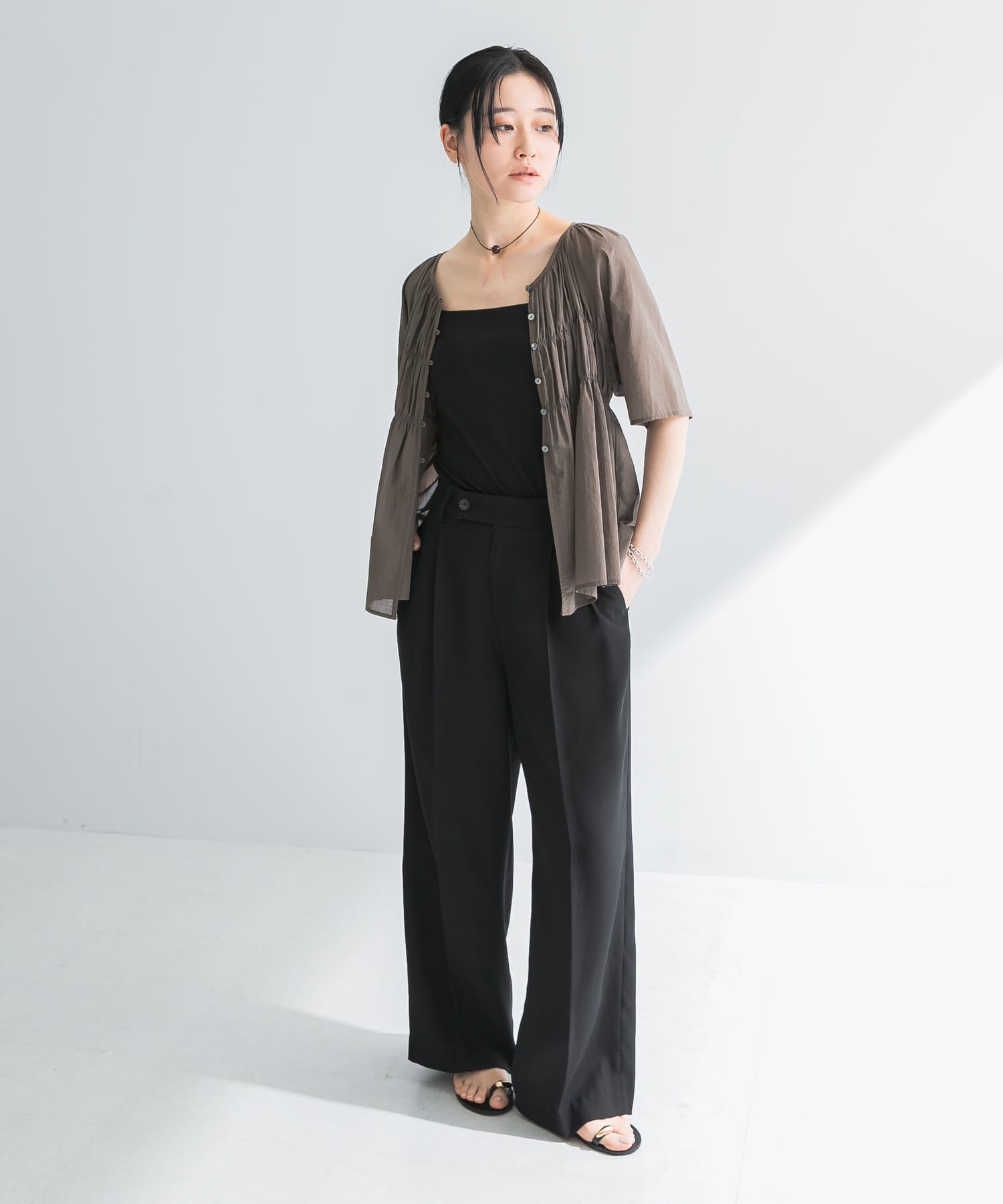 URBAN RESEARCH「コットンボイルシャーリングブラウス」|シャツ・ブラウス|