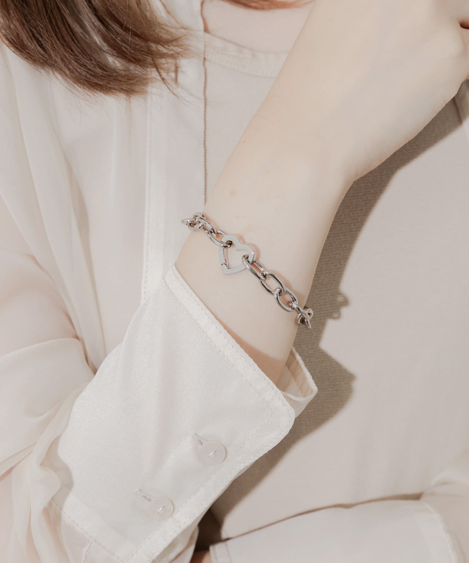 SMELLY「ハートカラビナチェーンブレスレット」|ブレスレット・バングル|