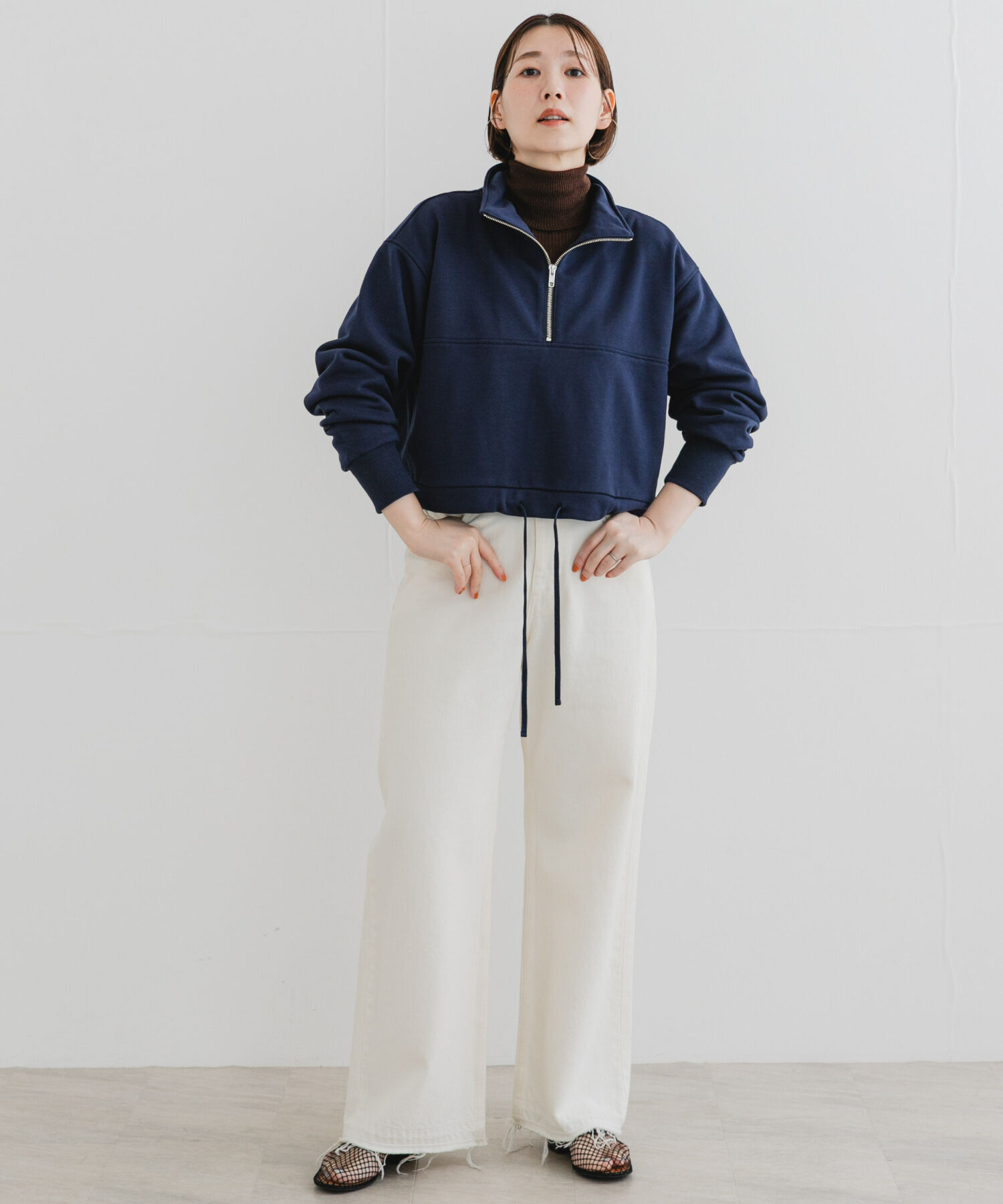 URBAN RESEARCH ROSSO「F by ROSSO　ハーフジップスウェット」|スウェット・ジャージ|